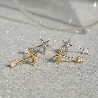 RINDA.STUDIO - RD Sparkle Wish Star stud🌟 (gold/silver) (ต่างหู)