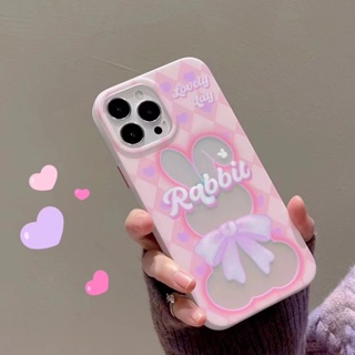 เคสโทรศัพท์มือถือ tpu แบบนิ่ม ลายกระต่าย สําหรับ iPhone 14 14promax 14pro 11 12 12PRO 12PROMAX 13 13pro 13promax