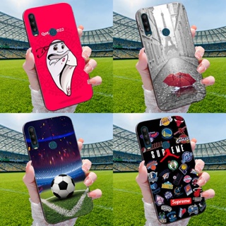 เคสซิลิโคนนิ่ม ลายการ์ตูนฟุตบอล World Cup mascot หลากสี สําหรับ Alcatel 1Se 2020