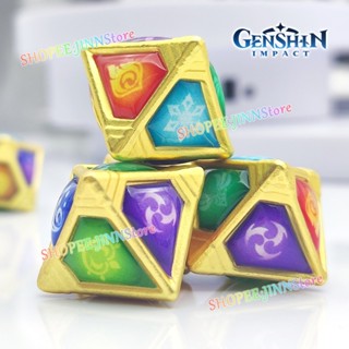 -JN-1/3/5 ชิ้น เกม Genshin Impact ลูกเต๋า เกมการ์ดของเล่น Genius Lnvokation TCG อุปกรณ์เสริมลูกเต๋า ของสะสม ของเล่นสําหรับแฟนคลับ ของขวัญ