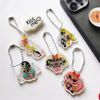 พร้อมส่ง พวงกุญแจ Powerpuff girls ห้อยกระเป๋า กุญแจ การ์ตูน