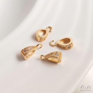 จี้สร้อยคอ รูปดอกทานตะวัน ฝังเพทาย ทองแท้ 14K แฮนด์เมด diy