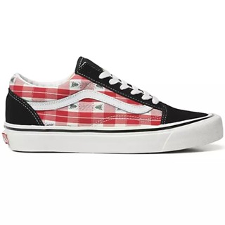 VANS OLD SKOOL 36 DX ANAHEIM FACTORY OG PLAID RED SNEAKERS สินค้ามีประกันแท้