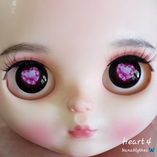 (โปร4คู่100฿)อายชิพบลายธ์ fancy โทนน่ารักๆ eye chips for blythe doll 14 mm. แถมกาวติด