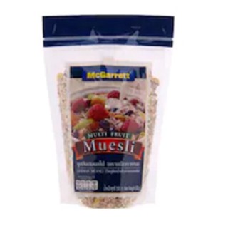 McGarrett Muesli Multi Fruit 500g.แม็กกาแรต มูสลีผสมผลไม้ 500ก.อาหารเช้า ซีเรียล  กราโนล่า ข้าวโอ๊ต