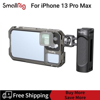 SmallRig Video Rig Kit for iPhone 13 Pro Max with Side Handles, Aluminum Mobile Phone Stabilizer Kit with Dual Cold Shoe, Smartphone Video Rig Set for Filmmaking/Videography/Live Streaming 3747