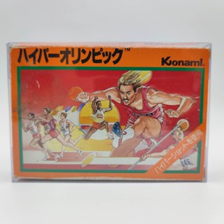 HYPER OLYMPIC ไม่มีคู่มือ ถาดของใหม่ กล่องปานกลาง มีกล่องใสสวมเพื่อเก็บสะสมให้ [Famicom][FC]