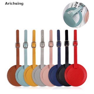 &lt;Arichsing&gt; Colorful Leather Suitcase Round Luggage Anti Lost Boarding Pass Aircraft Luggage Tag Pendant  Handbag Travel Accessories Name ID Address Label On Sale