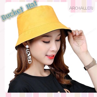 Archawin หมวกบักเก็ต สีพื้น Bucket Hat ใส่ได้ 2 ด้าน มี 2 สีในใบเดียว เปลี่ยนลุคได้ตามสไตล์การแต่งตัว หมวกกันแดด