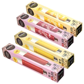 ZEAZON หลอดเทียนไฟฟ้าชนิดLED 1W หลอดยาว18.5ซม ขั้วเขี้ยว สีแดง/สีเหลือง/สีแดงลายมังกร/สีเหลืองลายมังกร