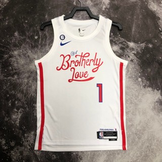 เสื้อกีฬาบาสเก็ตบอล ลายทีม Philadelphia 76ers James Harden White Jerseys NBA 2023 ชุดเหย้า สําหรับผู้ชาย