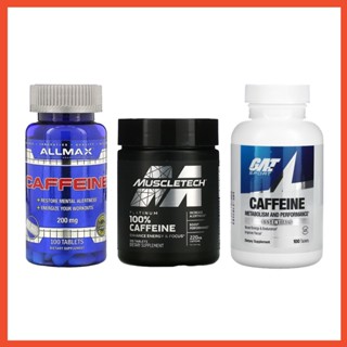 คาเฟอีน ( Caffeine Anhydrous ) ชนิดเม็ด ALLMAX, Muscletech, GAT