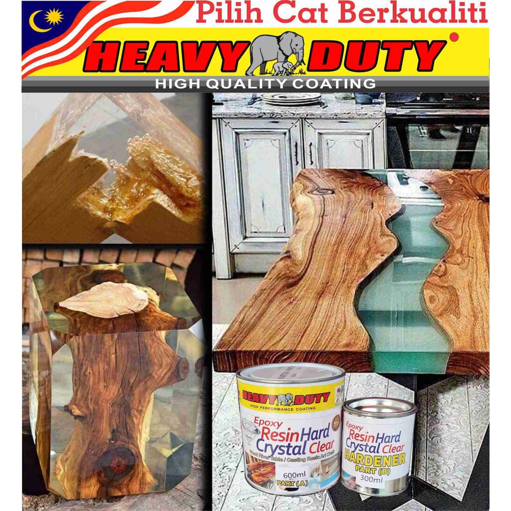 RESIN EPOXY ( 900G ) CLEAR HARD WOOD RESIN EPOXY TABLE RIVER DESIGN