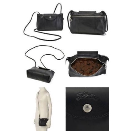 💕 Longchamp Le Pliage Cuir Crossbody Bag