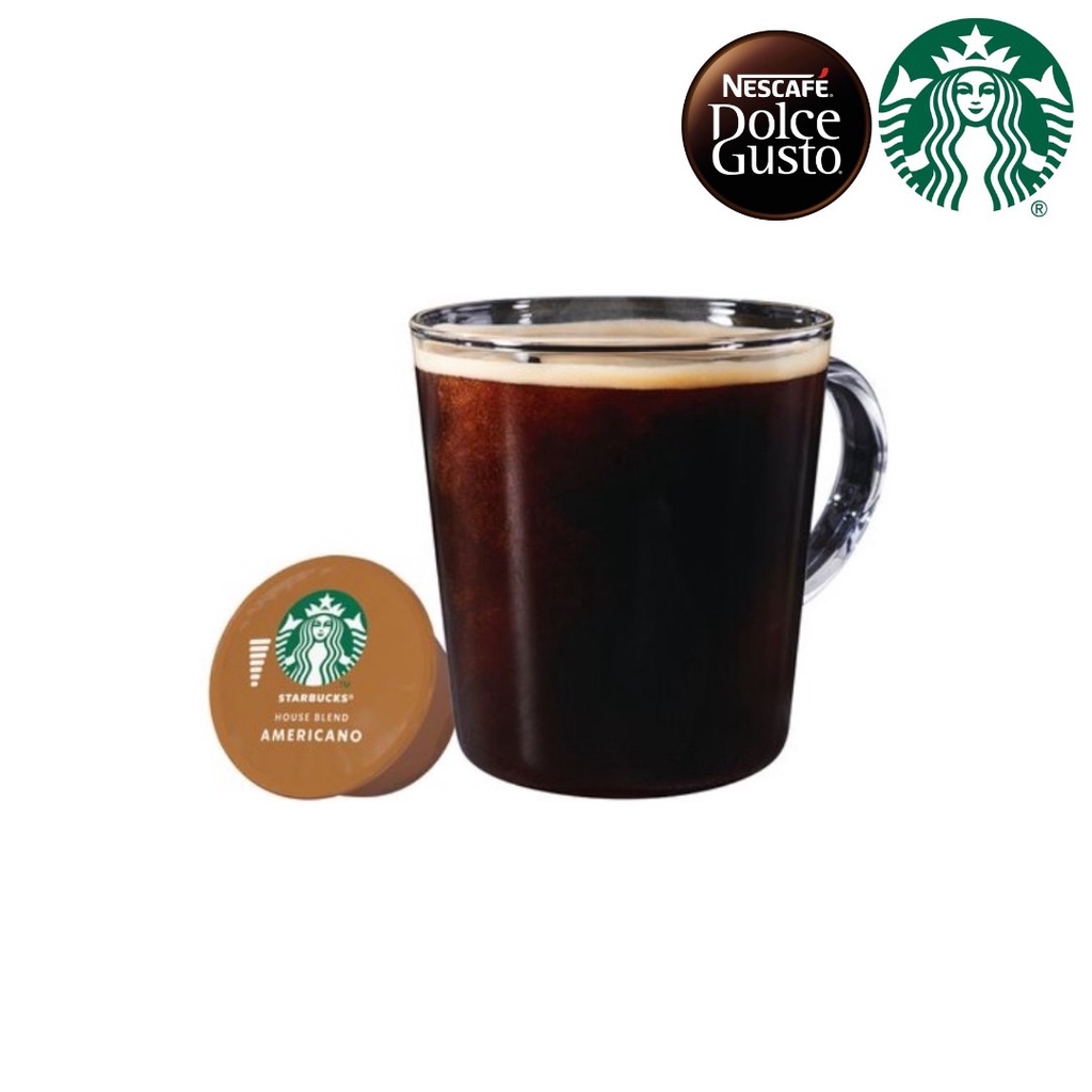 ล็อตใหม่ (x3 กล่อง)STARBUCKS AMERICANO HOUSEBLEND  By NESCAFE DOLCE GUSTO  12แคปซูล/กล่อง**นำเข้าจาก EU*** BBE: 01/2027 รูปที่ 2