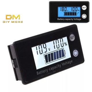 Diymore 66133a โวลต์มิเตอร์ดิจิทัล หน้าจอ LCD วัดปริมาณแบตเตอรี่ไฟฟ้า 8-100v