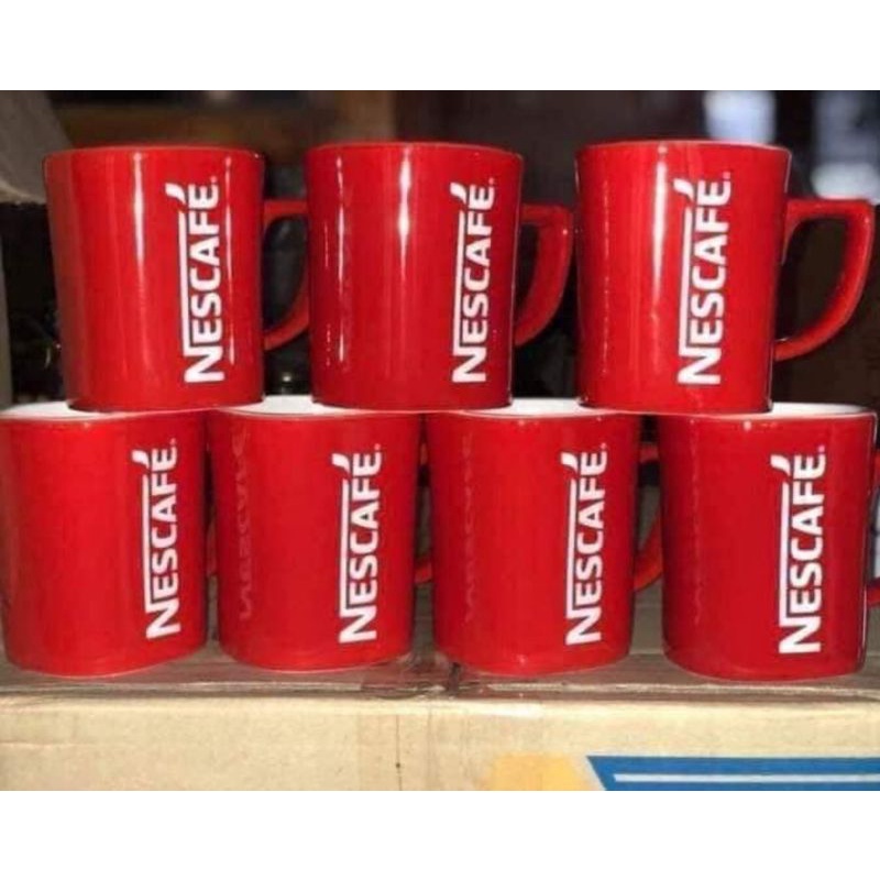 #พร้อมส่ง#แก้ว Nescafe เรดคัพ ออริจินัล แดงล้วน ใช้ชงกาแฟ ทนความร้อน เข้าไมโครเวฟได้ ขนาด 250 ml.#แก้วเนสกาแฟสีแดง#กาแฟ