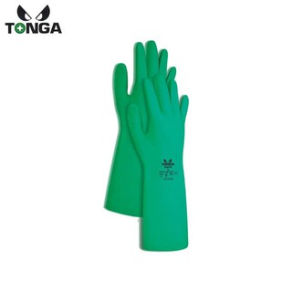 NITRILE GLOVE GREEN 13" 15MIL "TONGA" (ราคาต่อคู่)