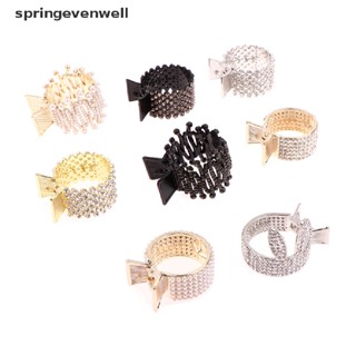 [springevenwell] กิ๊บติดผมหางม้า ประดับมุก พลอยเทียม