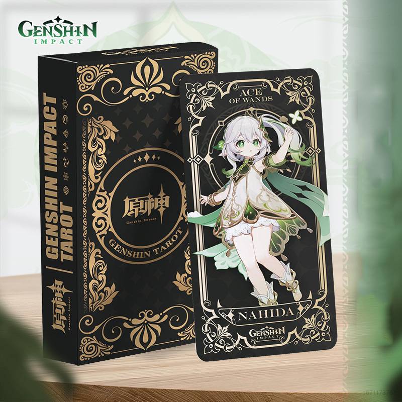 Ag Genshin Impact Minor Arcana ไพ่ทาโรต์ ลายการ์ตูนอนิเมะ Nahida Chiled ของขวัญ สําหรับเก็บสะสม 56 ชิ้น ต่อชุด