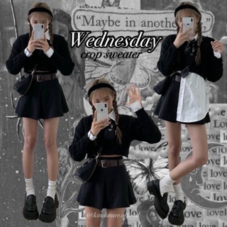 KINDARARE — Wednesday crop sweater (เฉพาะตัวนอกพร้อมส่ง)