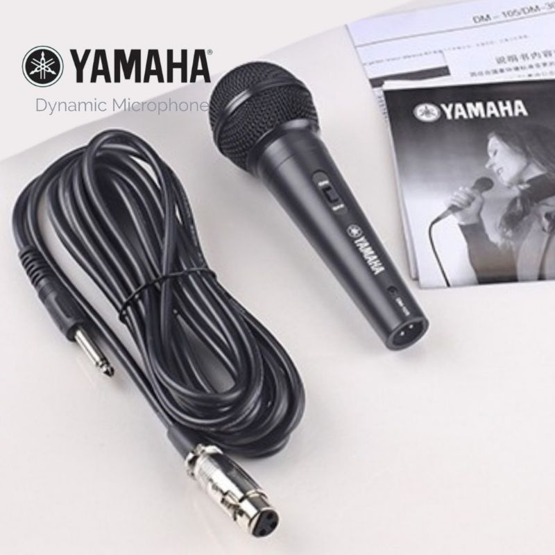 10m.ไมค์แบบมีสาย YAMAHAแท้ DM-105 ไมคโครโฟน ไมโครโฟนขยายเสียง ไมค์คาราโอเกะ การบ