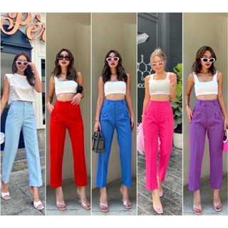 Lupinta high-waist pants กางเกงเอวสูง กางเกงกระบอกเล็ก กางเกง7ส่วน ทรงเบสิคที่หุ่นแบบไหนใส่ก็สวย เก็บทรงให้ดูมีสัดส่วน