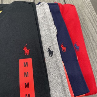 RALPH LAUREN พร้อมส่ง เสื้อยืดแขนสั้นลําลอง คอปกโปโล ปักลายฉลากม้า สีพื้น แฟชั่นสําหรับผู้ชาย