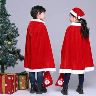 ผ้าคลุมซานต้า Size 70/90/120cm ผ้าคลุมคริสมาส ผ้าคลุม ซานต้า แซนตี้ คริสมาส Christmas Santa Clause Santy Costume Cape