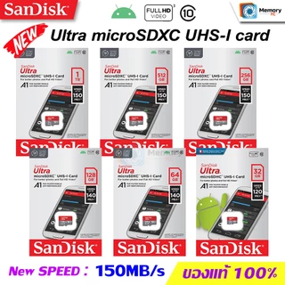 (ส่งด่วน/ขายส่ง) SANDISK Micro SDcard Ultra 32GB/64GB/128GB A1 UHS-I U1 memory card โทรศัพท์ แท็บเล็ต APACER