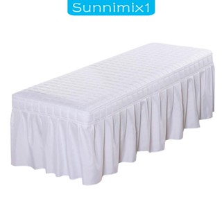[sunnimix1] ผ้าคลุมเตียงนวด พร้อมรู 71x24 นิ้ว สีขาว