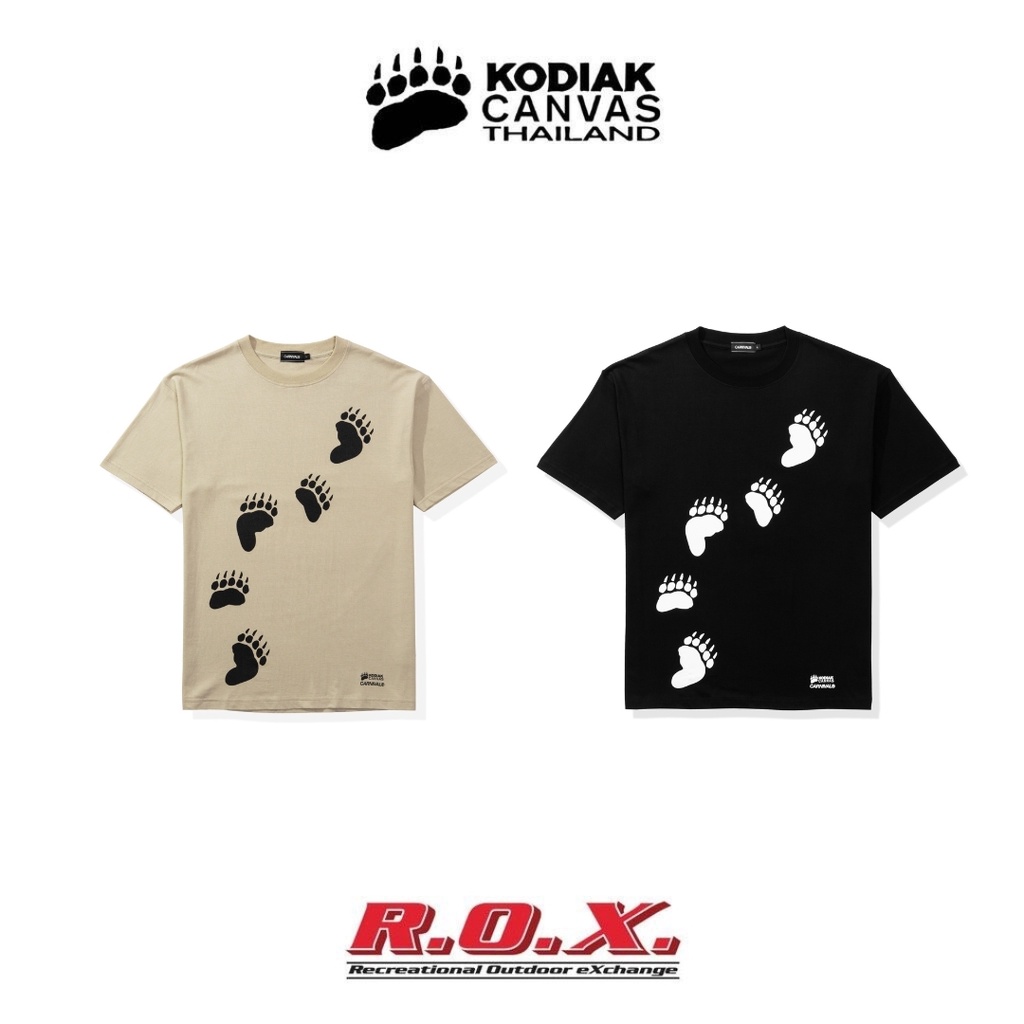KODIAK CANVAS X CARNIVAL KODIAK FOOTPRINT T-SHIRT เสื้อยืดแฟชั่น