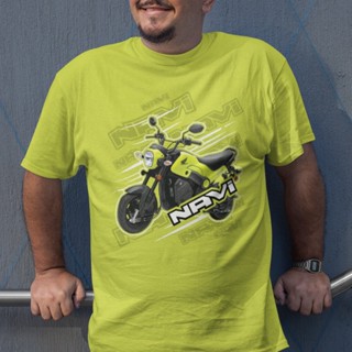 T-shirt  เสื้อยืด ลาย Navi Motorcycle สําหรับผู้ชาย และผู้หญิงS-5XL