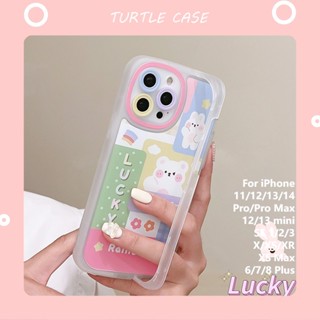 [พร้อมส่ง] เคสโทรศัพท์มือถือ ซิลิโคน ลายการ์ตูน มีขาตั้งด้านข้าง สําหรับ iPhone 14 13 12 11 promax XS XR xsmax se2020 6 7 8plus mini