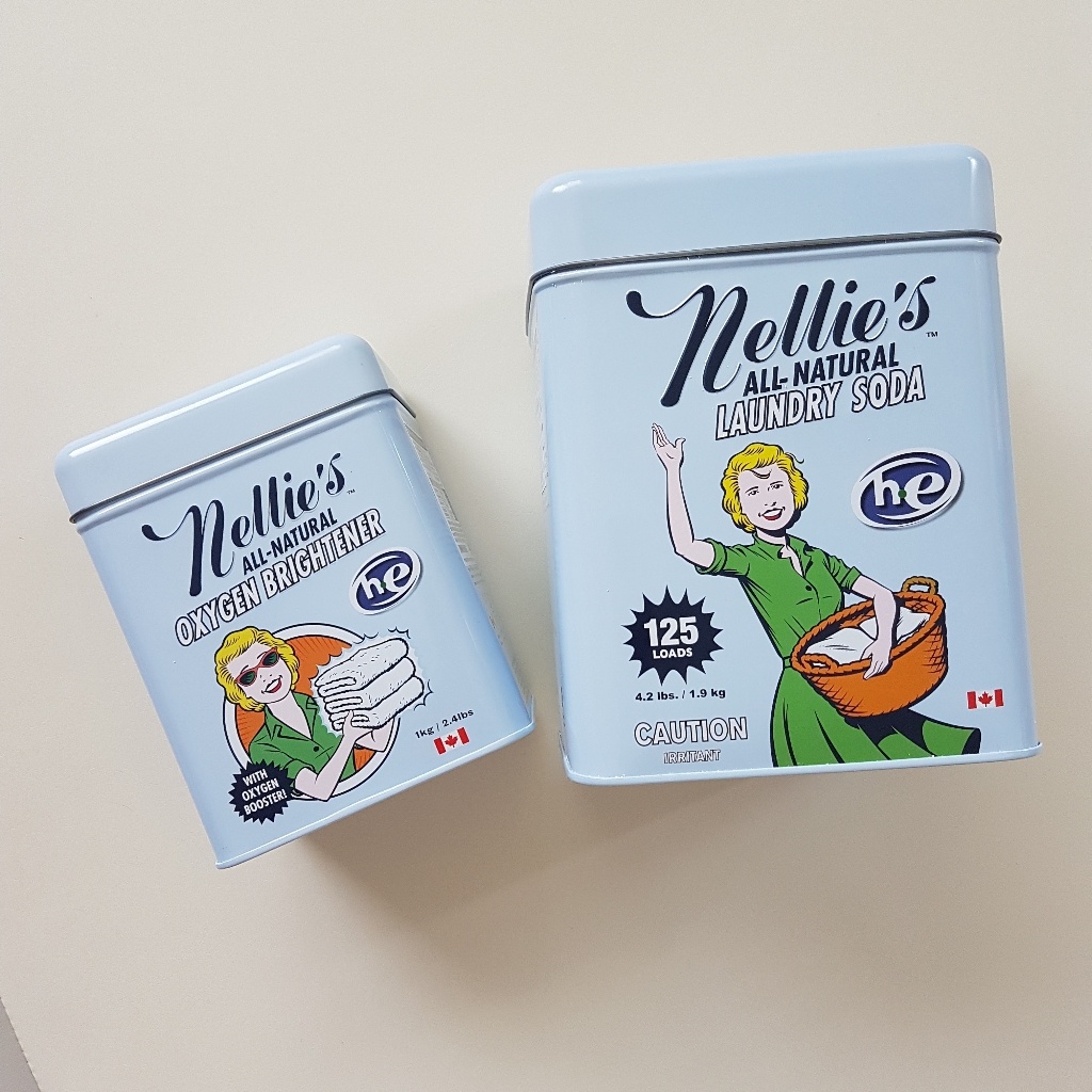 Nellie's All Natural น้ํายาซักผ้า โซดา ออกซิเจน ไร้สารพิษ สีฟ้า 1 กก.