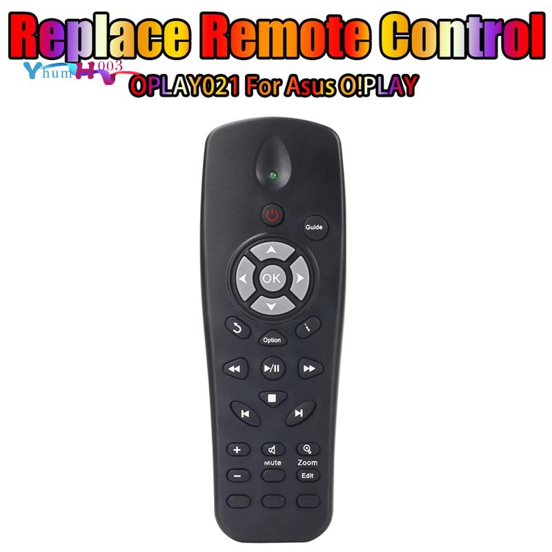 Oplay021 รีโมตคอนโทรล แบบเปลี่ยน สีดํา สําหรับเครื่องเล่นมีเดีย Asus O Play Live MINI E6072 HDP-R3 1