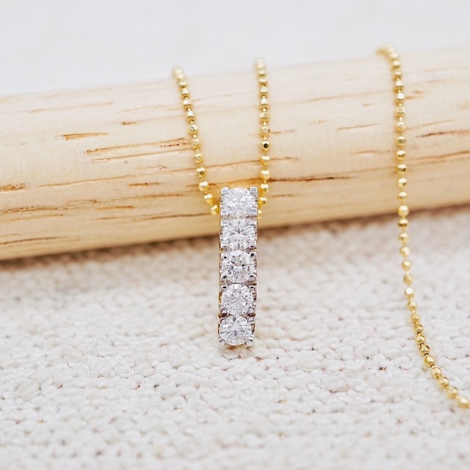 [ PCPY Jewelry ] จี้เพชรแท้ 💎 ทองคำแท้9K (ทอง37.5%) เพชรแท้น้ำ100 เบลเยี่ยมคัต [9KPP697]