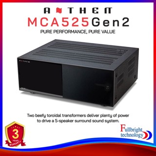 Anthem MCA 525 Gen 2 5-channel power amplifier 225 watts per channel into 8 ohms with all channels driven Warranty 3 years