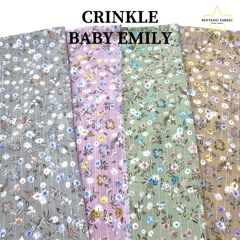 Baby Emily Motif ผ้าย่น 0.5 เมตร