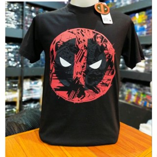 เสื้อยืดMarvel ลิขสิทธิ์แท้ ลาย เดดพูล สีดำ (MVX-319)