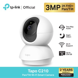 TP-Link Tapo C210 Home Security Wi-Fi Camera 2K ปรับมุม หมุนได้ 360° ความละเอียด 3 MP กล้องวงจรปิดไร้สาย รับประกัน 2 ปี