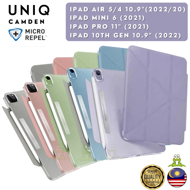 Uniq CAMDEN สมาร์ท PU หนังสําหรับ iPad Pro 11 10 Gen Mini 6 Air 5 4 10.9 อเนกประสงค์ขาตั้งกันกระแทกฝ