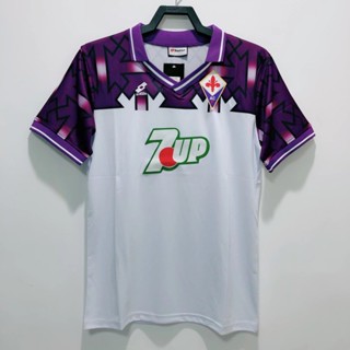 เสื้อกีฬาแขนสั้น ลายทีมชาติฟุตบอล Fiorentina Away 92 93 Fiorentina Away สไตล์วินเทจ ไซซ์ S-XXL