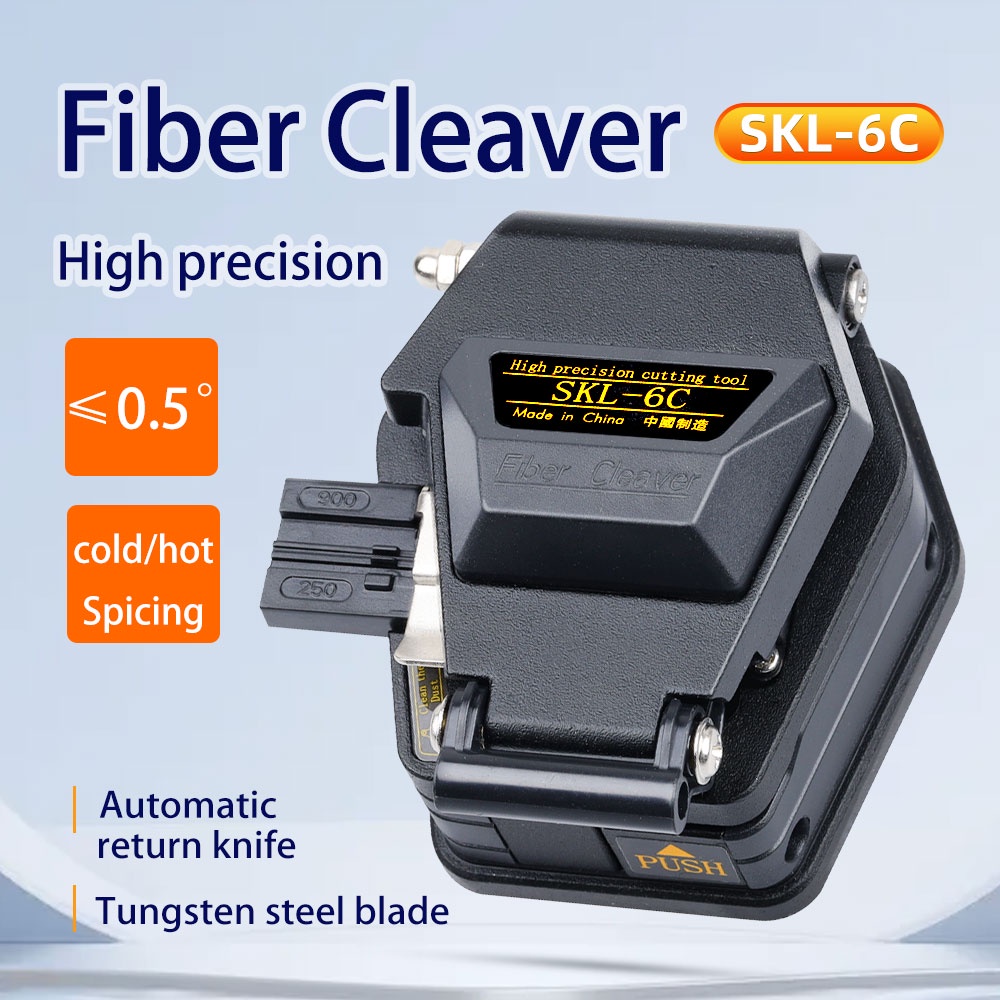 FASO Fiber Optic Cleaver เครื่องตัด Fibre ความแม่นยําสูง SKL-6c Fibra Optica Cleaver