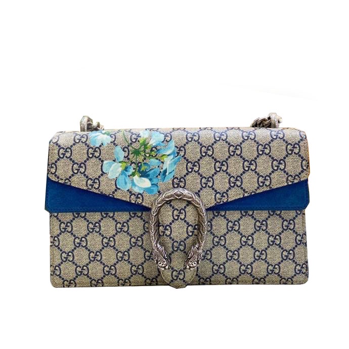 ✢❐Gucci Gucci Dionysus กระเป๋า Women s Tianzhu Color Matching Single Shoulder Messenger Bag Counter Authentic