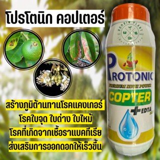 คอปเปอร์ +EDTA amino +อาหารรอง อาหารเสริม (โปรโตนิก คอปเตอร์ ขนาด 1 ลิตร) สร้างภูมิต้านทานโรคที่เกิดจากเชื้อราเเบคทีเรีย