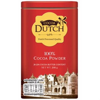 Cocoa Dutch โกโก้ดัทช์ โกโก้ผง ขนาด 200 กรัม โกโก้ผงแท้100%