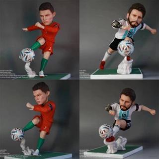 โมเดลตุ๊กตาฟิกเกอร์ MESSI Ronaldo Football GOAT ของเล่นสําหรับเด็ก ตกแต่งบ้าน เก็บสะสม ของขวัญ
