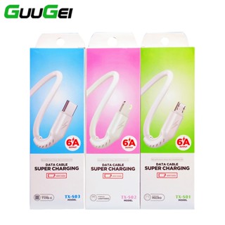 Guugei สายชาร์จ USB Micro USB Type C IOS สําหรับ Android IOS