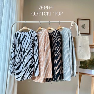 zebra cotton top(เสื้อลายม้าลายดีเทลน่ารัก)